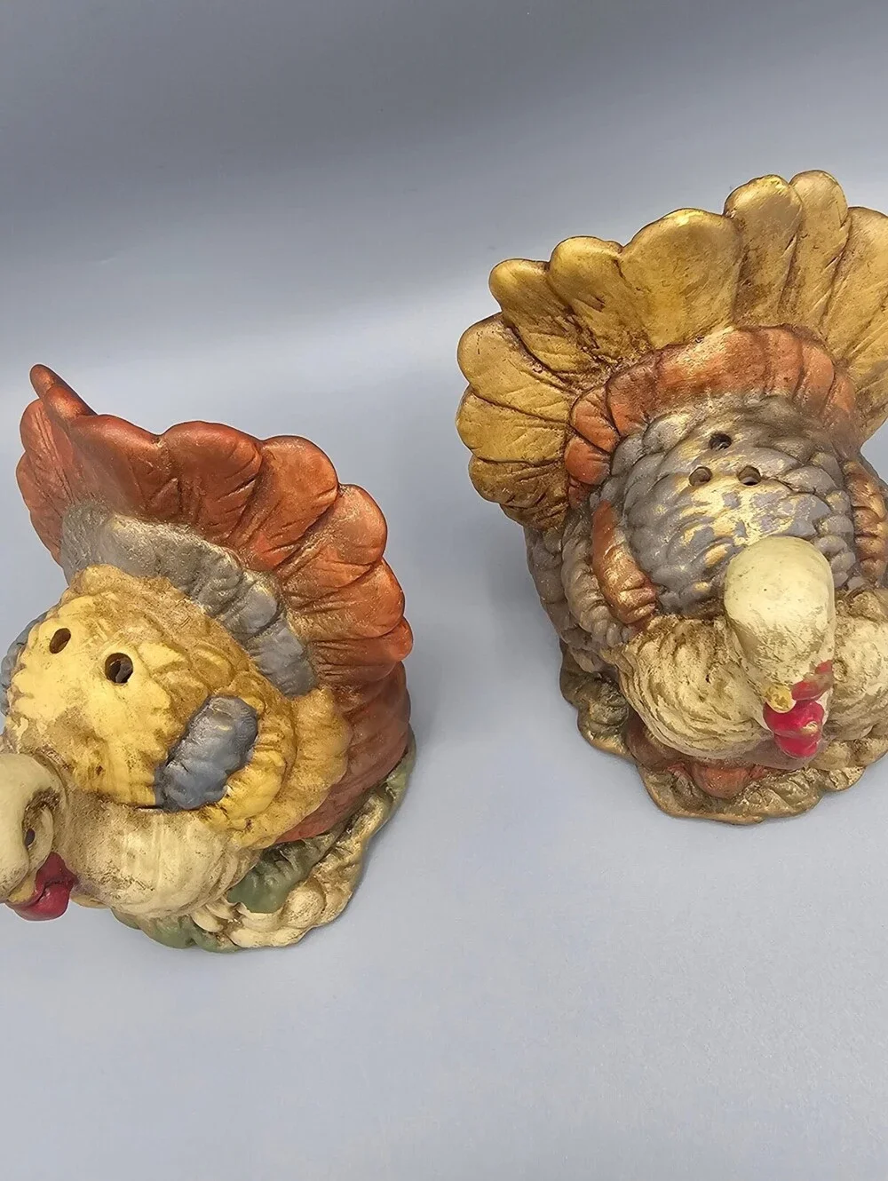 Vintage Ceramic Turkey Salt and Pepper Shakers Set